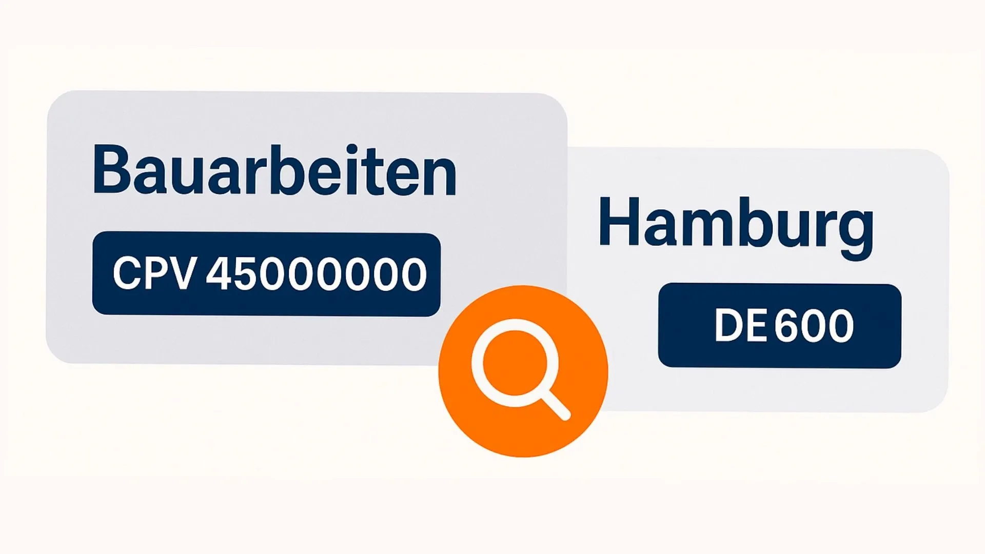 Screenshot der CPV- und NUTS-Code-Suche in Vergabepilot.AI – Filterdialog mit Suchfeld, Trefferliste zu „Fenster“ und ausgewählten CPV-Codes für eine schnellere, kategoriale Ausschreibungssuche